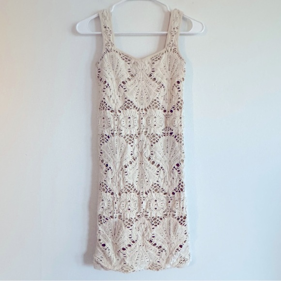 Intimately Free People Lace Medallion Stretch Bodycon Dress Cream - Picture 2 of 8
